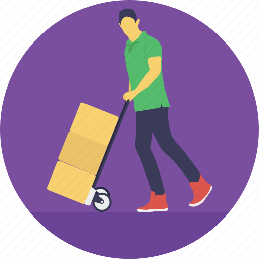 Airport luggage trolley, hand truck, logistic services, shopping cart, warehouse management icon - Download on Iconfinder