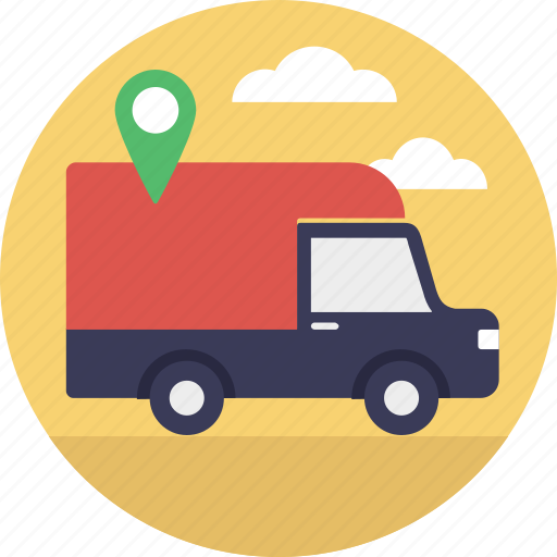 Cargo truck, delivery address, delivery location, nationwide shipping, shipment destination icon - Download on Iconfinder