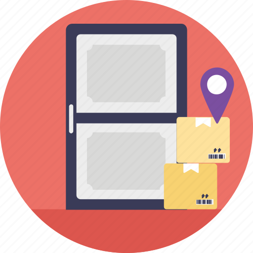 Delivery at doorstep, delivery near me, home delivery, logistics delivery, shipping service icon - Download on Iconfinder