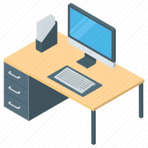 Computer desk, office, office desk, working, workplace icon - Download on Iconfinder