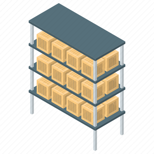 Boxes shelf, bunker, package holder, package rack, storage rack icon - Download on Iconfinder