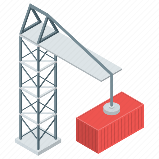 Container lifter, crane lifter, crane pulley, freight container, weight lifter icon - Download on Iconfinder