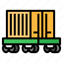 container, locomotives, shipping, train, transport