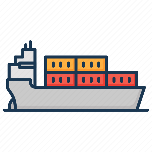 Cargo, cargo ship, logistics, sea transportation, ship transportation icon - Download on Iconfinder