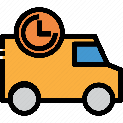 Delivery, fast, logistics, shipping, stopwatch, van icon - Download on Iconfinder