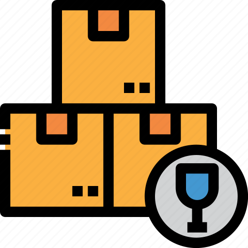 Box, broken, fragile, glass, logistics, sign, warning icon - Download on Iconfinder
