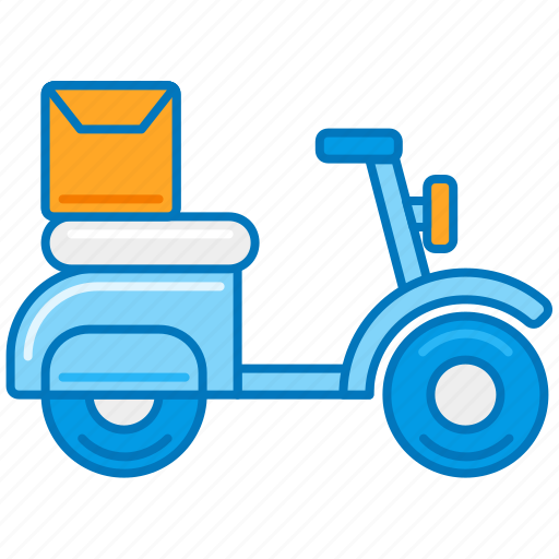 Bike, courier, delivery, motorbike, package, parcel, scooter icon - Download on Iconfinder