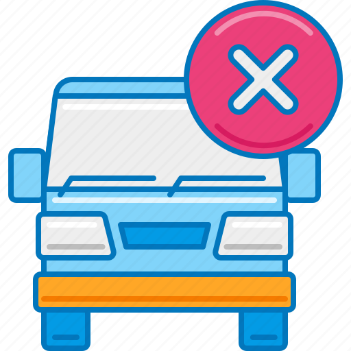 Cancel, cancelled, courier, delivery, messenger, truck, van icon - Download on Iconfinder