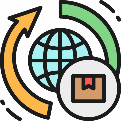 Box, color, delivery, freight, package, transportation, worldwide icon - Download on Iconfinder