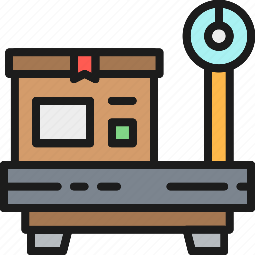 Box, delivery, package, scale, scales, truck, weighing icon - Download on Iconfinder