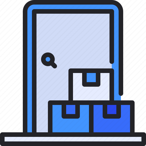 Home, delivery, door, box, logistics icon - Download on Iconfinder