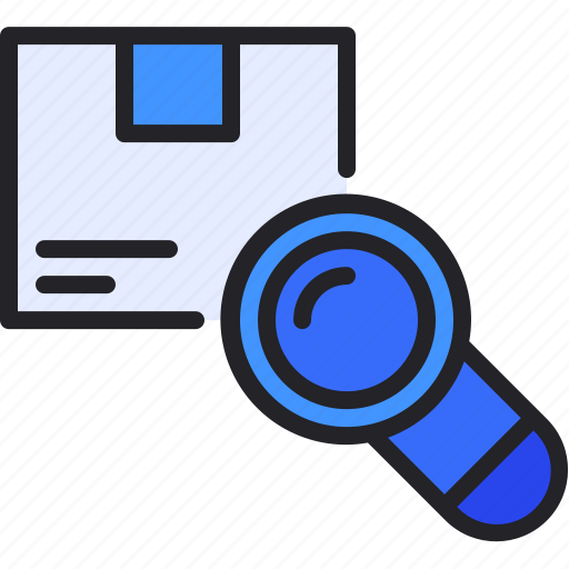Logistics, search, magnifier, parcel, box icon - Download on Iconfinder