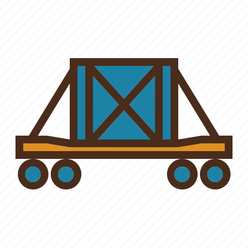Flat car, railroad, railway, train, transportation icon - Download on Iconfinder