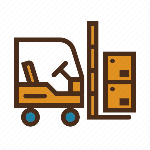 Boxes, cargo, forklift, logistics, transportation icon - Download on Iconfinder