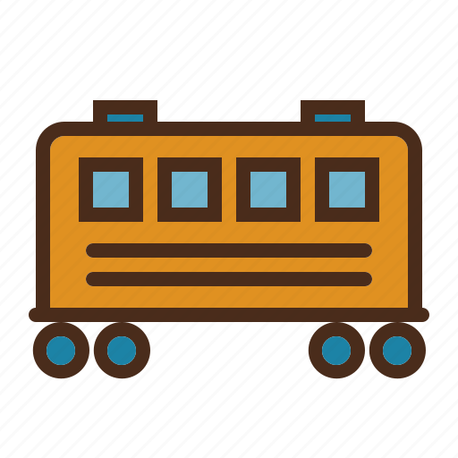 Passenger car, railroad, railway, train icon - Download on Iconfinder