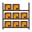 boxes, inventory, rack, shelf, storage 