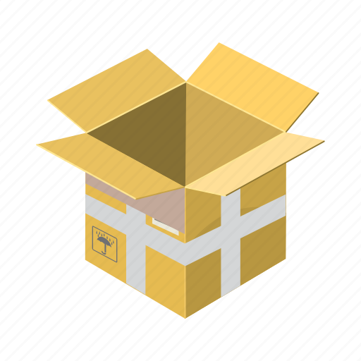 Box, cardboard, carton, cartoon, container, empty, package icon - Download on Iconfinder