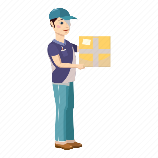 Box, cardboard, cartoon, courier, delivery, package, service icon - Download on Iconfinder