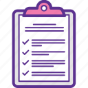 agenda list, checklist, clipboard, notes, task 