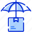 box, protection, shipping, umbrella 