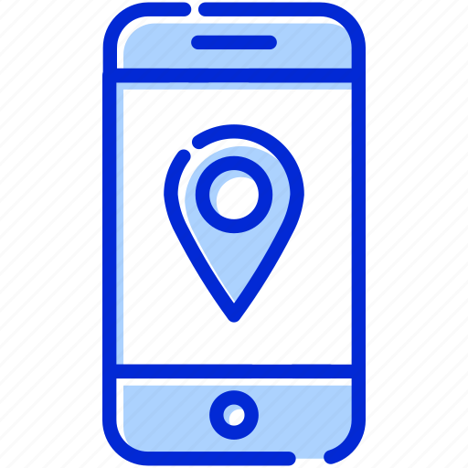 Mobile location, mobile, pin, location icon - Download on Iconfinder