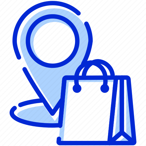 Shopping location, shopping, location, shopping bag icon - Download on Iconfinder
