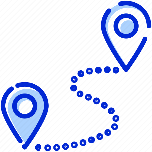 Route, location, pin, path icon - Download on Iconfinder