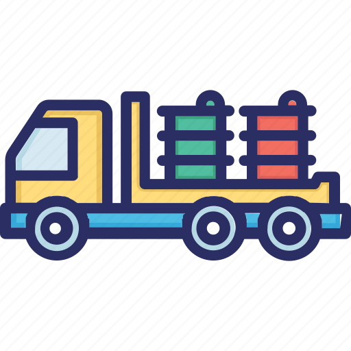 Barrels delivery, cargo, logistic delivery, shipment icon - Download on Iconfinder