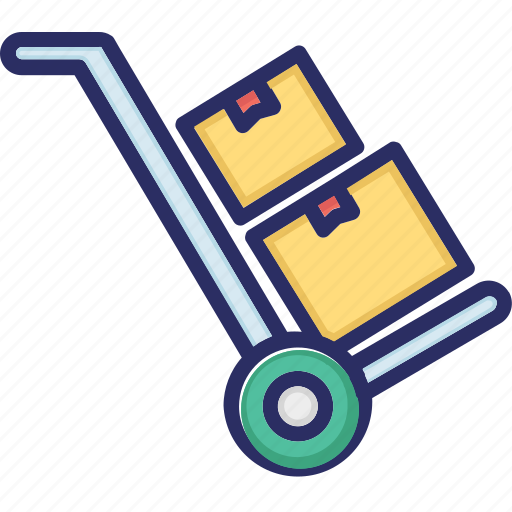 Delivery, logistics, delivery service, trolley icon - Download on Iconfinder