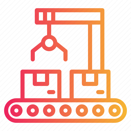 Conveyor, factory, industrial, industry, logistics, machine, transport icon - Download on Iconfinder