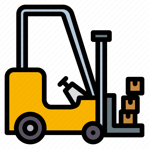 Forklift, lift, truck, industrial, transport, fork icon - Download on Iconfinder