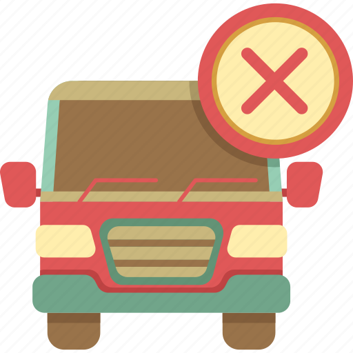Cancelled, delivery, delivery cancel, delivery fail, delivery van, van icon - Download on Iconfinder