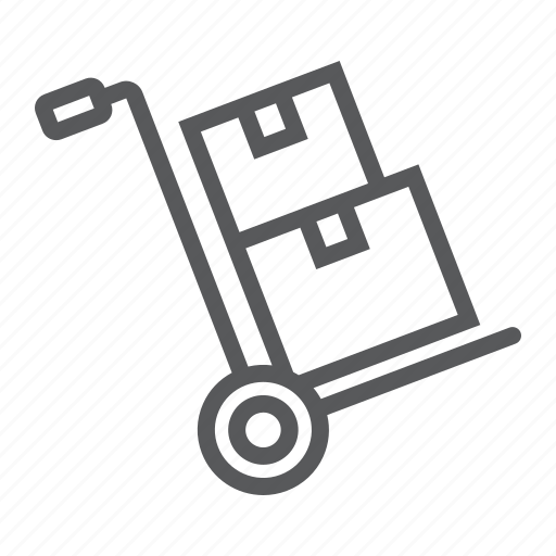 Box, boxes, cardboard, dolly, hand, logistic, truck icon - Download on Iconfinder
