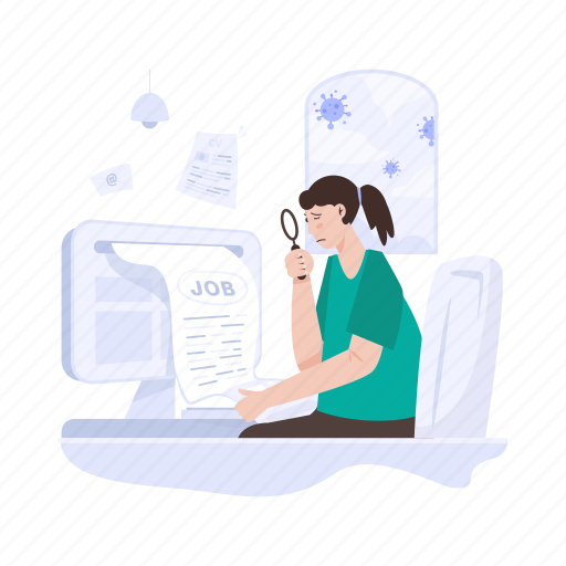 Search, job vacancy, online, job seeker, find, recruitment, career illustration - Download on Iconfinder