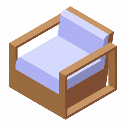 Armchair, isometric, sit icon - Download on Iconfinder