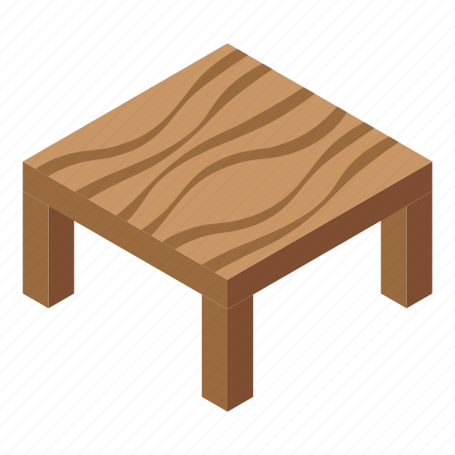 Wood, room, table, isometric icon - Download on Iconfinder