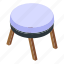 small, round, table, isometric 