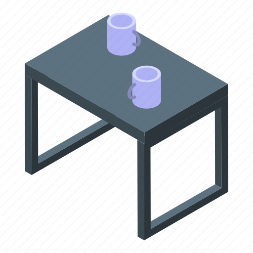 Office, coffee, table, isometric icon - Download on Iconfinder