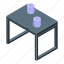 office, coffee, table, isometric 
