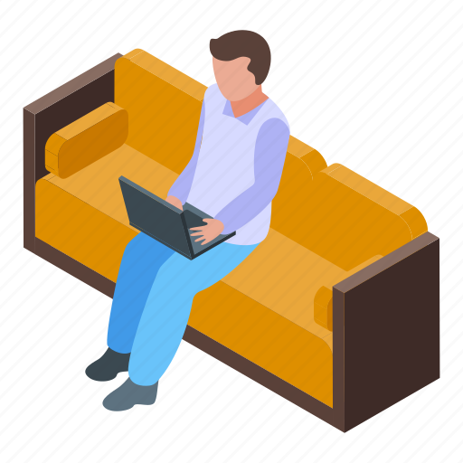 Man, lounge, isometric icon - Download on Iconfinder