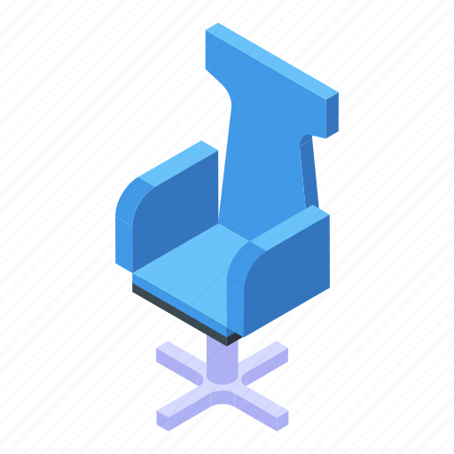 Computer, chair, isometric icon - Download on Iconfinder