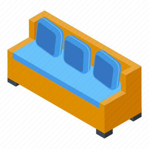 Pillow, sofa, isometric icon - Download on Iconfinder