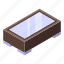 glass, table, isometric 