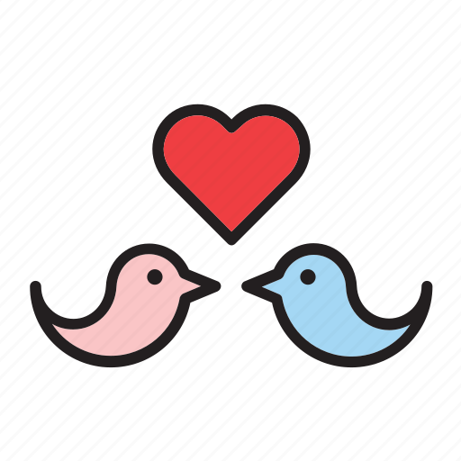 Animal, bird, day, heart, in love, love, valentines icon - Download on Iconfinder