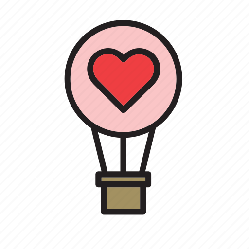 Day, heart, hot air balloon, love, romance, transport, valentines icon - Download on Iconfinder