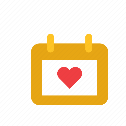 Calendar, day, heart, love, romance, valentines, wedding icon - Download on Iconfinder