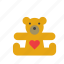 bear, cuddly, heart, love, teddy, teddybear, toy 