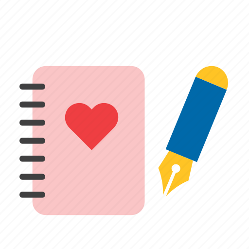 Day, heart, love, notebook, notepad, stationery, valentines icon - Download on Iconfinder
