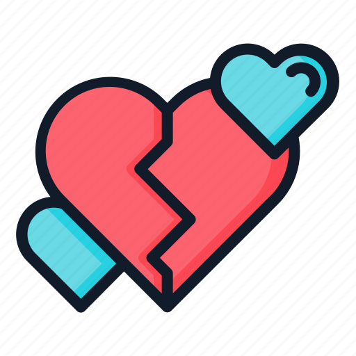 Broken, heart, valentine, love, valentine day icon - Download on Iconfinder