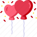 balloons, heart, love, valentine, romance